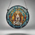 Basset Hound Memorial Stained Glass Effect Suncatcher